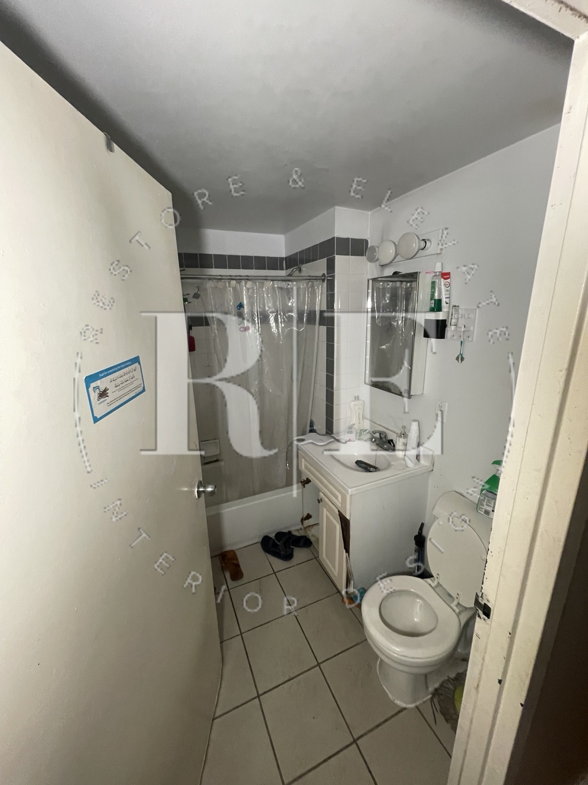 Bathroom before restoration