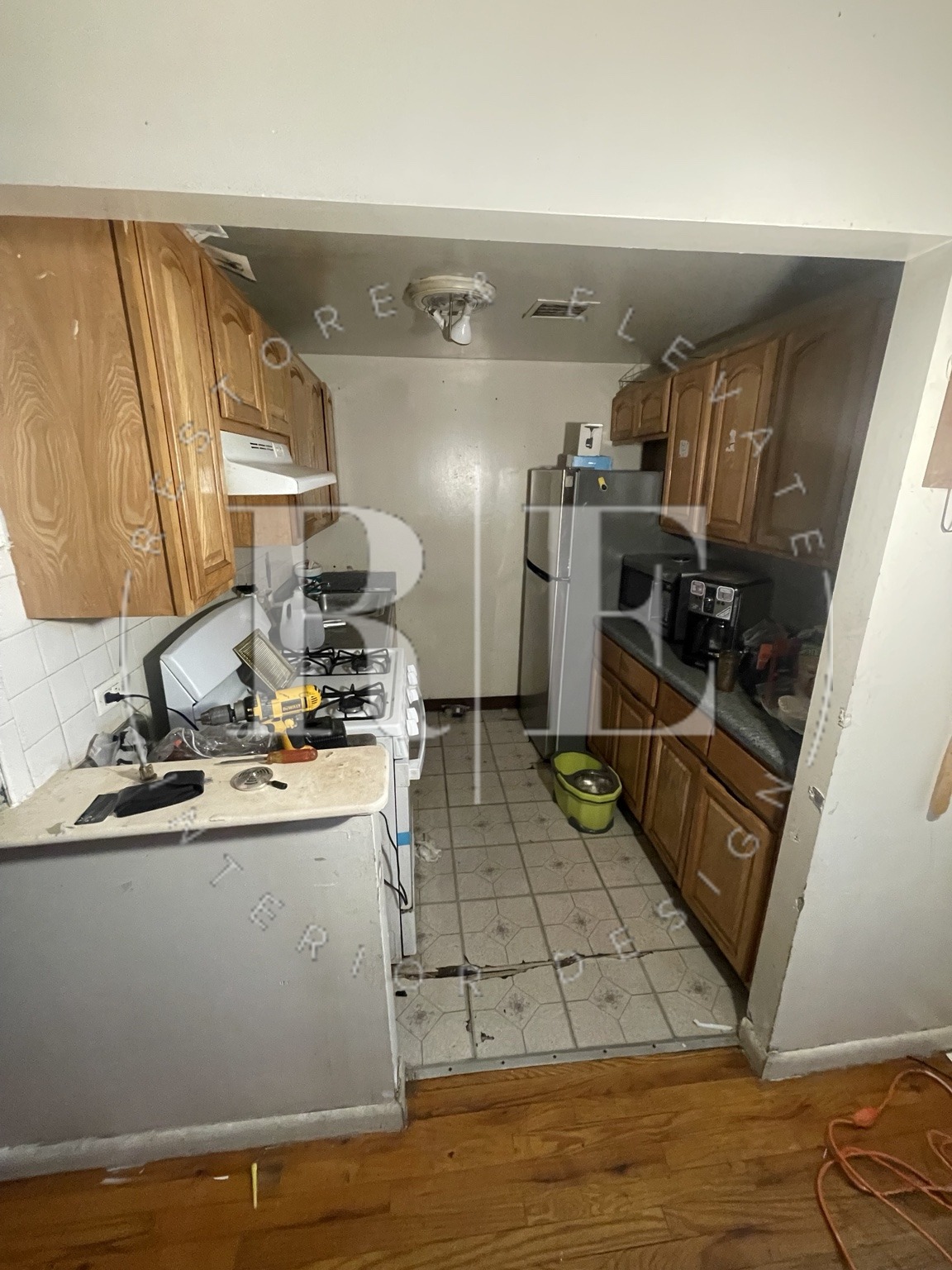 Kitchen before restoration