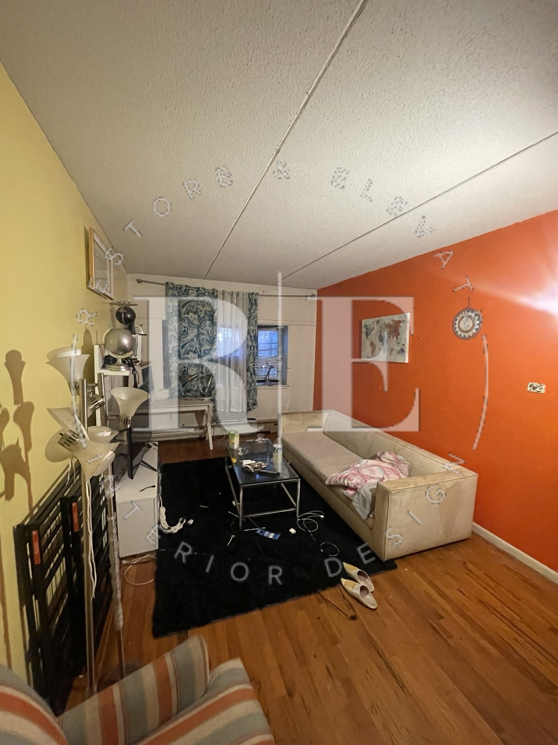 Living area before restoration